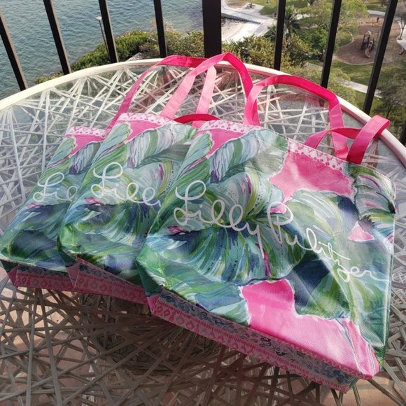 3 Brand New Lilly Pulitzer Reusable Bags - Picture 1 of 3